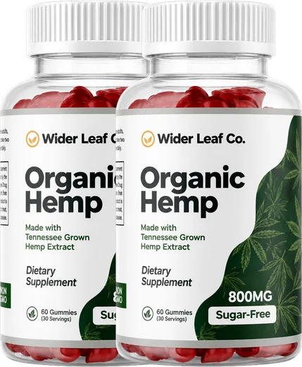Popular Pack of Wilder Leaf Co. Organic Hemp Gummies bottles
